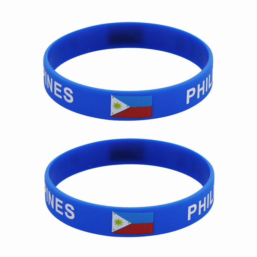 Men'S Accessories Philippines - 2 buah gelang silikon bendera Filipina