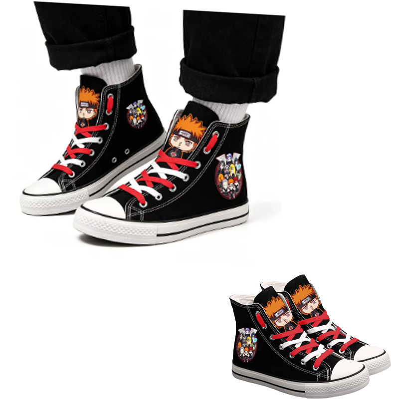 Men Accessories Ideas - Sepatu Kanvas High-Top Naruto Uzumaki Sepatu