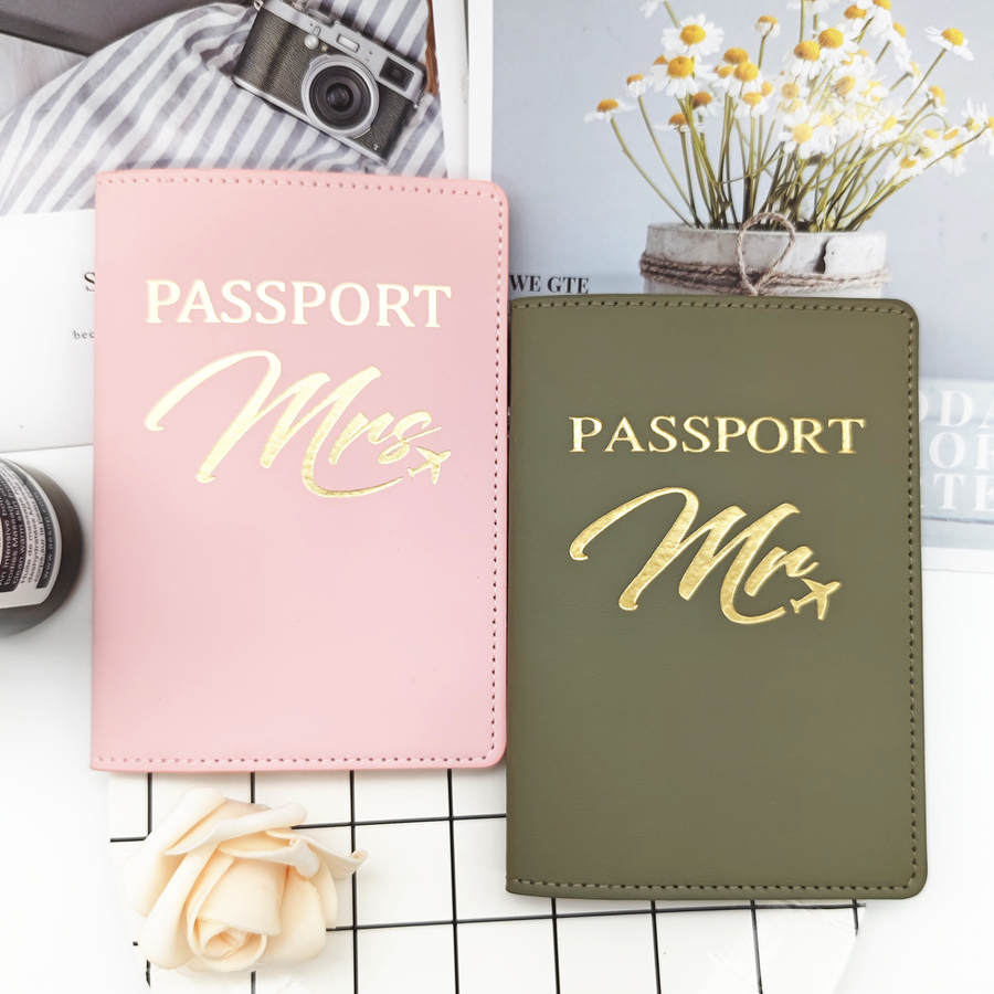 Men'S Accessories Case - 2PCS Satu Set Sampul Paspor Kulit