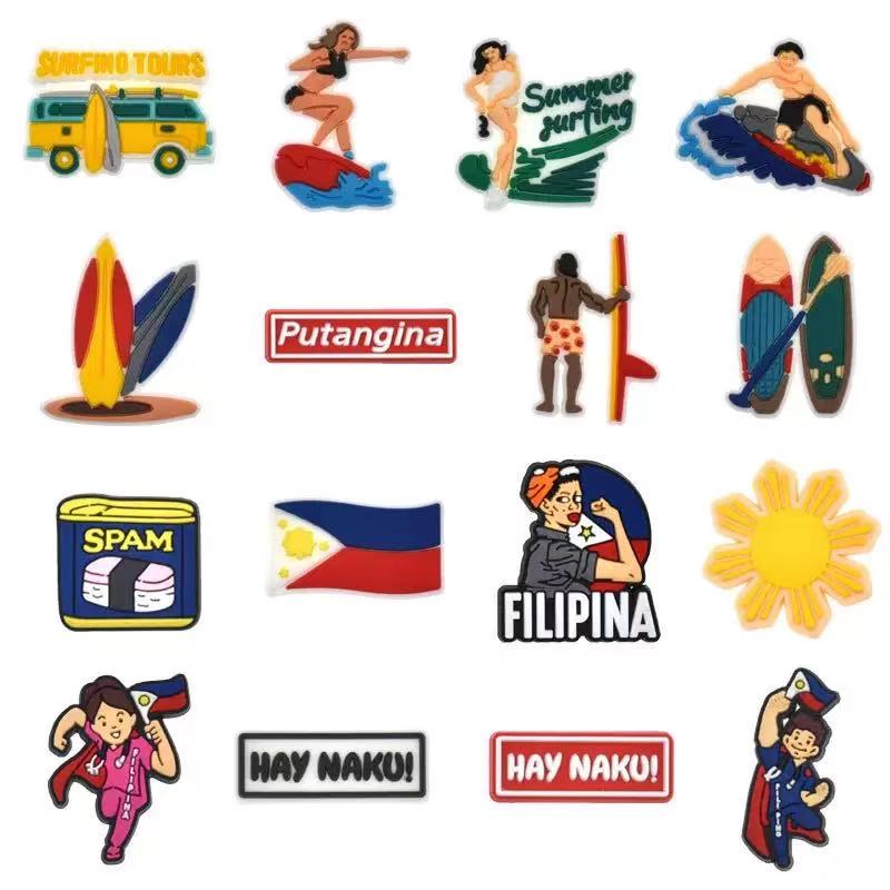 Men'S Accessories Philippines - 7-100pcs Hiasan Sepatu Seri Filipina Untuk