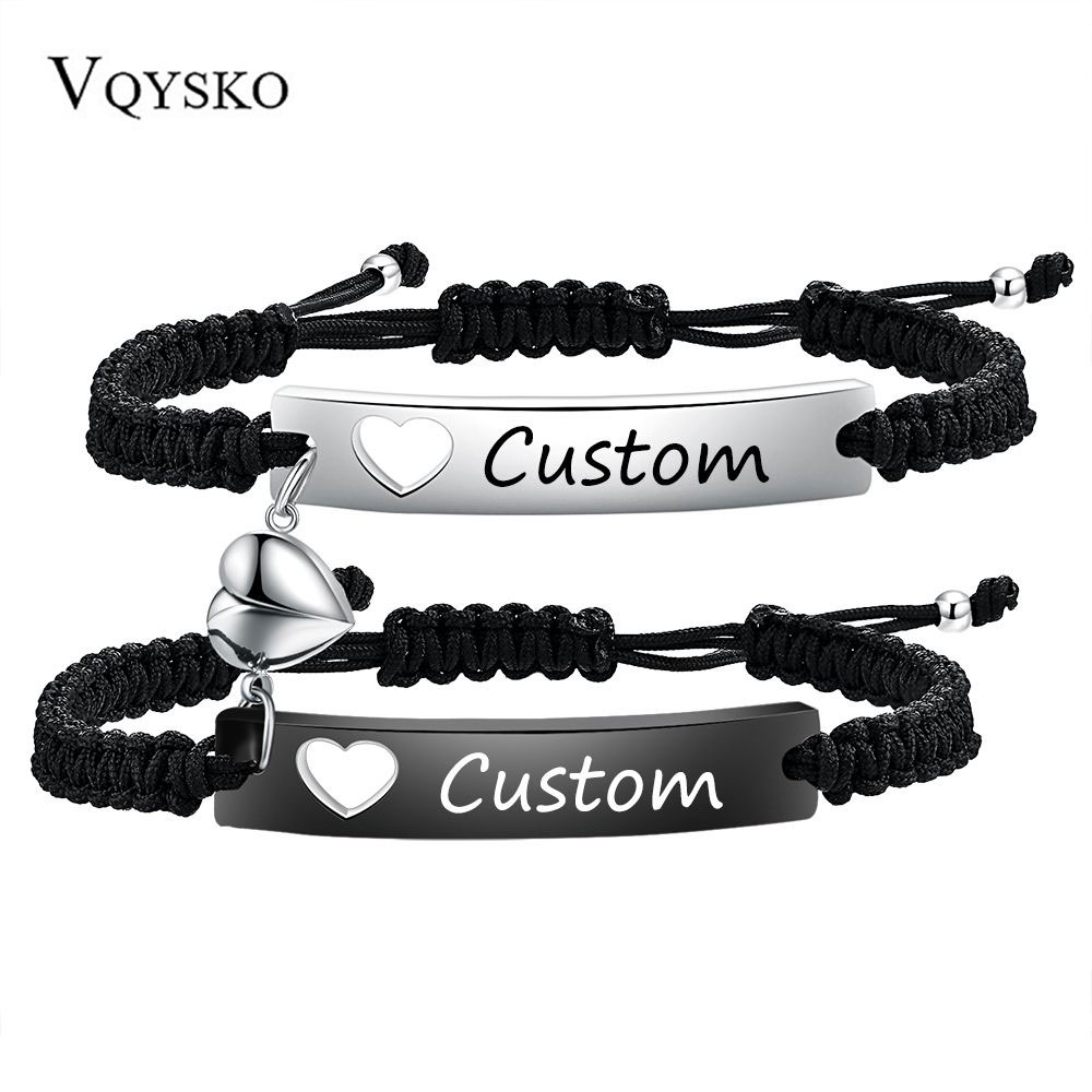 Men Accessories All - Set gelang pasangan baja tahan karat