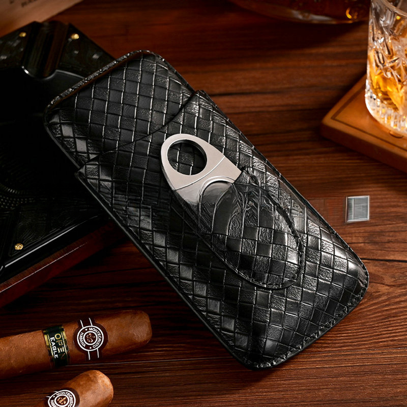 3 Pcs Set Hadiah Kotak Cerutu  - Cigar Cutter Set ulasan dan harga