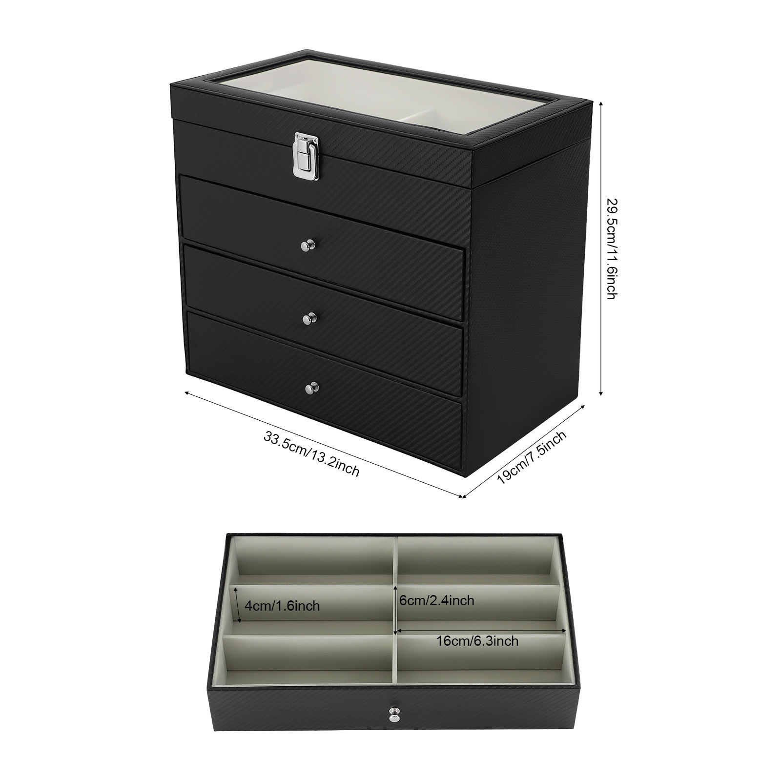 Kotak Penyimpanan Kacamata 4 L - Men'S Accessories Drawer Organizer ulasan dan harga