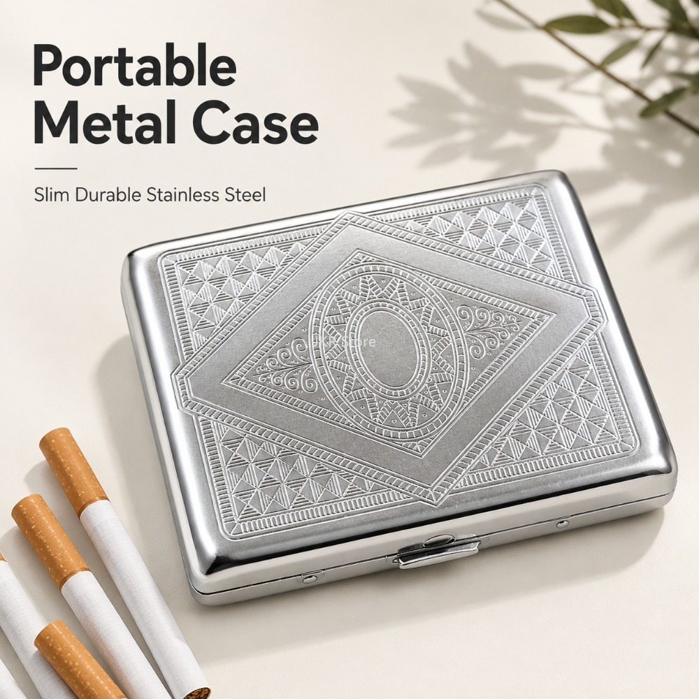 Kotak Rokok Stainless Steel Be - Men'S Accessories Case ulasan dan harga