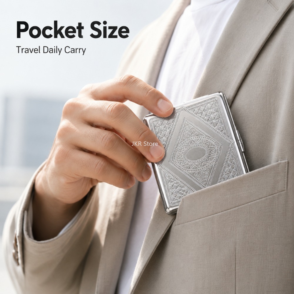 Kotak Rokok Stainless Steel Be - Men'S Accessories Case ulasan dan harga