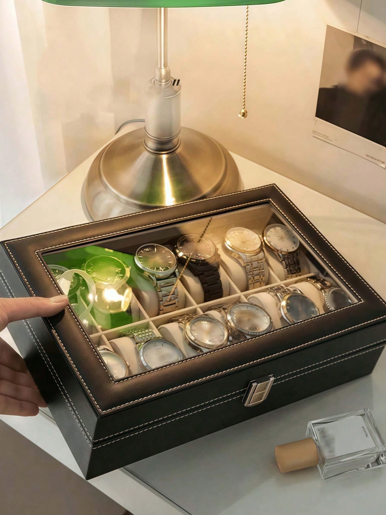 Kotak Jam Tangan Kulit dengan  - Men'S Accessories Case ulasan dan harga