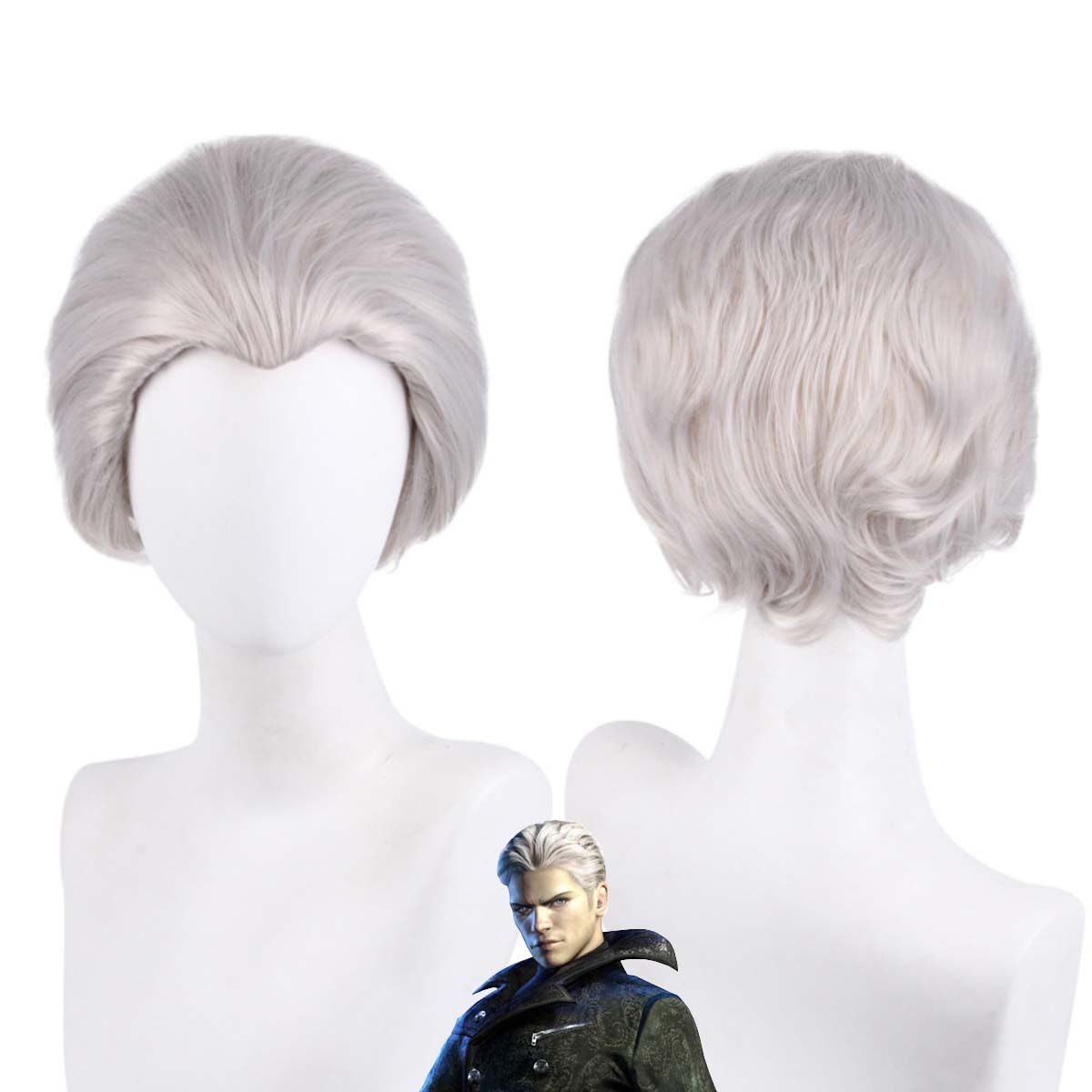Wig Cosplay Pria Devil May Cry - Men Accessories In Silver ulasan dan harga