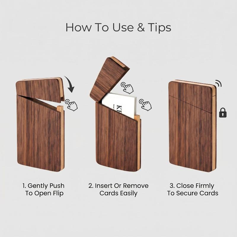 Tempat Kartu Nama Kayu Portabe - Men'S Accessories Case ulasan dan harga